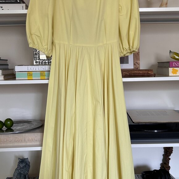 Beatrice .b Pleated Yellow Maxi Dress Size 4 - Picture 4 of 5